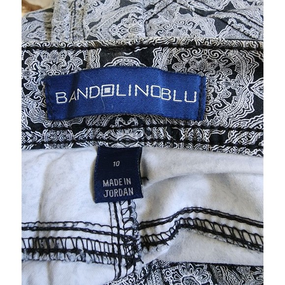 Bandolino Blu Cropped Pants Size 10 Boho Hippie Spandex Blend - Picture 6 of 8